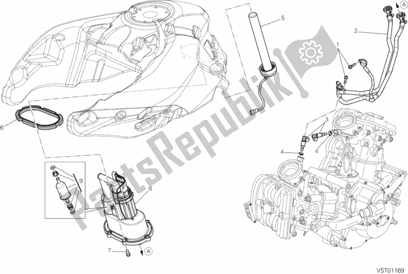 Tutte le parti per il Pompa Di Benzina del Ducati Multistrada 1200 S Pikes Peak USA 2013